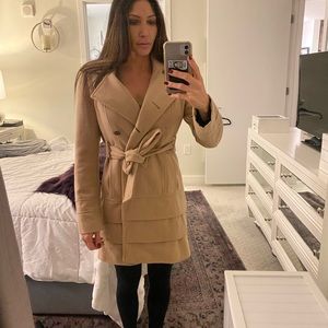 SOLD - Express camel colored wool trenchcoat